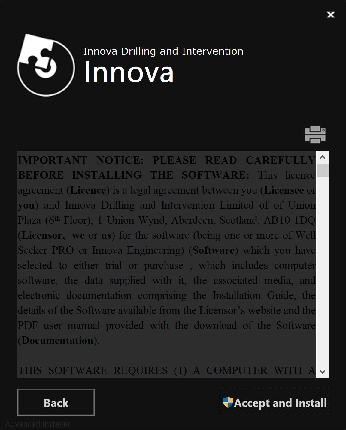 Figure 11: Install page 2 license terms and conditions